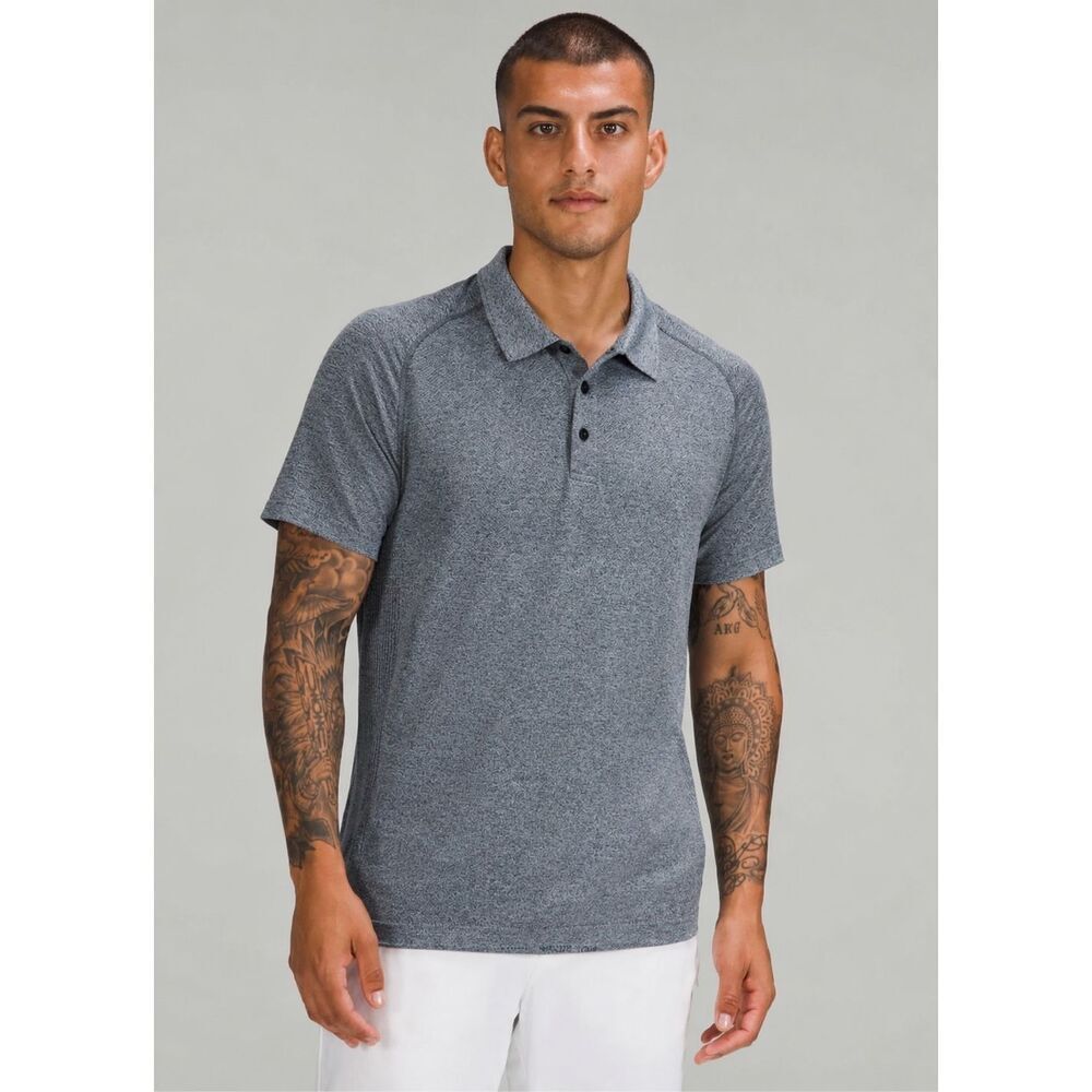 Lululemon Men’s Metal Vent Tech Performance Polo Shirt In Heather Gray